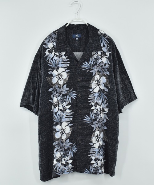 VINTAGE（ヴィンテージ）の「【ヴィンテージ古着】GEORGE ショートスリーブ オープンカラーシャツ（シャツ/ブラウス・メンズ・ブラック・X-LARGE）」の2枚目の写真