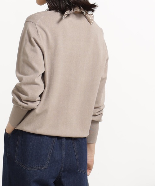 FOUND GOOD（ファウンドグッド）の「コンフォートVネックニットPO（ニット/セーター・レディース・ブラック/ホワイト系5/グレー系/ブルー系5/グリーン系2/ネイビー/ベージュ/レッド系8・L/M/S）」の22枚目の写真