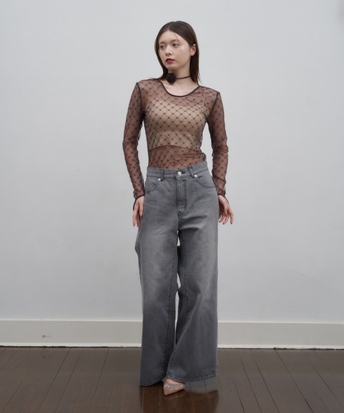 Luan（ルアン）の「【Luan】バックカットデニム（デニムパンツ・レディース・グレー/ブルー・1/0）」の5枚目の写真