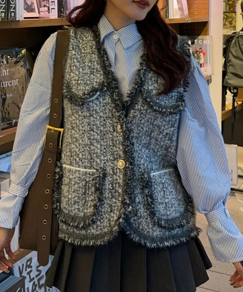 efill（エフィル）の「バルーン袖 の ストライプシャツ（シャツ/ブラウス・レディース・ブルー・FREE）」の5枚目の写真