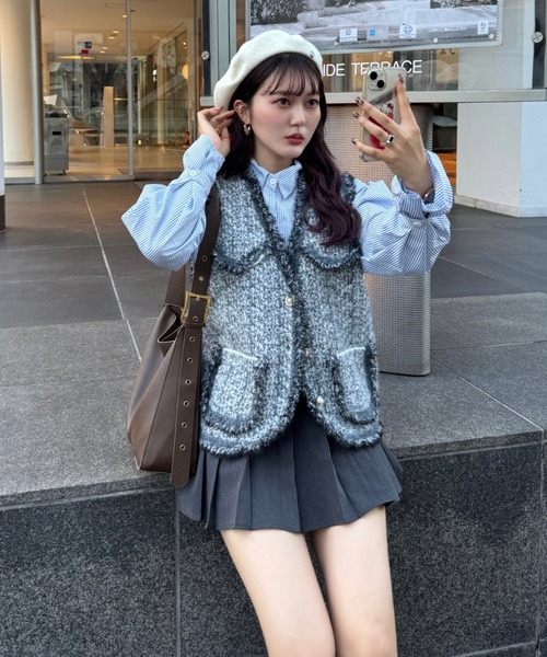 efill（エフィル）の「バルーン袖 の ストライプシャツ（シャツ/ブラウス・レディース・ブルー・FREE）」の9枚目の写真