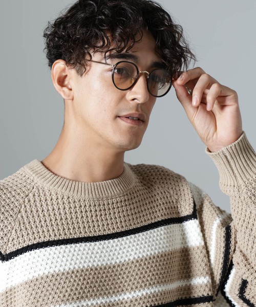 NANO universe（ナノユニバース）の「アイウェア/ボストン型 コンビネーションメタルフレーム（サングラス・メンズ・ブルー/ブラウン・FREE）」の3枚目の写真