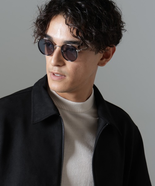 NANO universe（ナノユニバース）の「アイウェア/ボストン型 コンビネーションメタルフレーム（サングラス・メンズ・ブルー/ブラウン・FREE）」の4枚目の写真