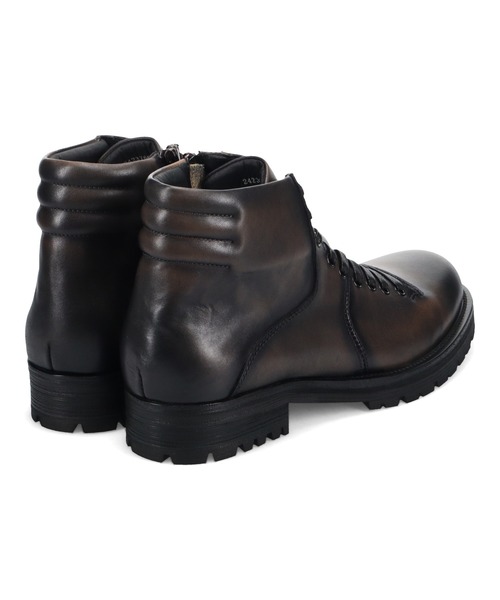 whoop-de-doo（フープディドゥ）の「クラストレザーレースアップブーツ whoop-de-doo/フープディドゥ（ブーツ・メンズ・ネイビー/ブラック×ブラック・44/41/42/43/40）」の7枚目の写真