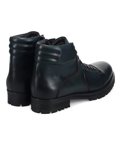 whoop-de-doo（フープディドゥ）の「クラストレザーレースアップブーツ whoop-de-doo/フープディドゥ（ブーツ・メンズ・ネイビー/ブラック×ブラック・44/41/42/43/40）」の13枚目の写真