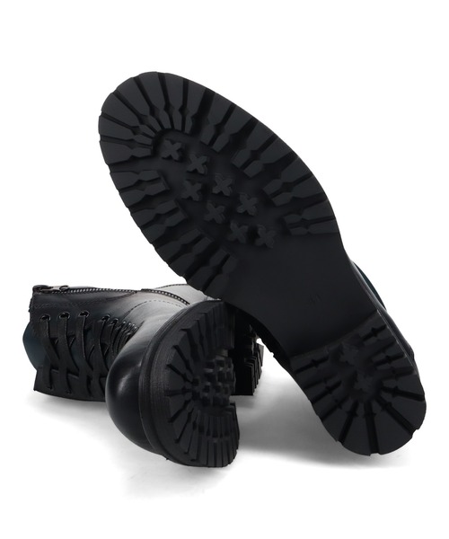 whoop-de-doo（フープディドゥ）の「クラストレザーレースアップブーツ whoop-de-doo/フープディドゥ（ブーツ・メンズ・ネイビー/ブラック×ブラック・44/41/42/43/40）」の14枚目の写真