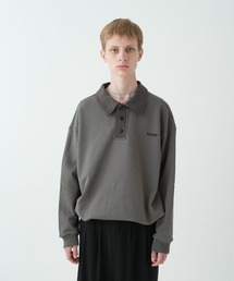 CIASU（シアス）の「Giza Stitch Drawstring Polosweat / ギザステッチドロストポロスウェット 裾ドローコード付き（スウェット）」