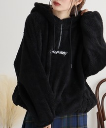 Double face boa half ZIP pullover hoodie / ダブルフェイス ボアハーフZIPプルオーバーパーカー unisex