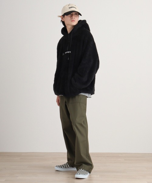 FUNALIVE（ファンアライブ）の「Double face boa half ZIP pullover hoodie / ダブルフェイス ボアハーフZIPプルオーバーパーカー unisex（パーカー・メンズ・グレー/ブラック/ブルーグリーン/ホワイト・M/L）」の20枚目の写真