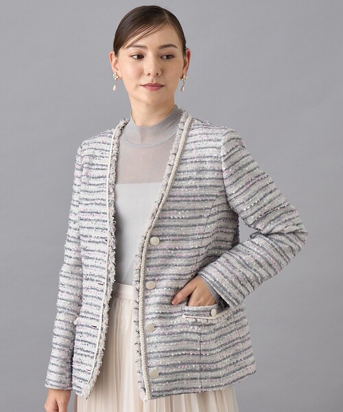 【セットアップ対応商品】モールボーダーツイードＶカラージャケット