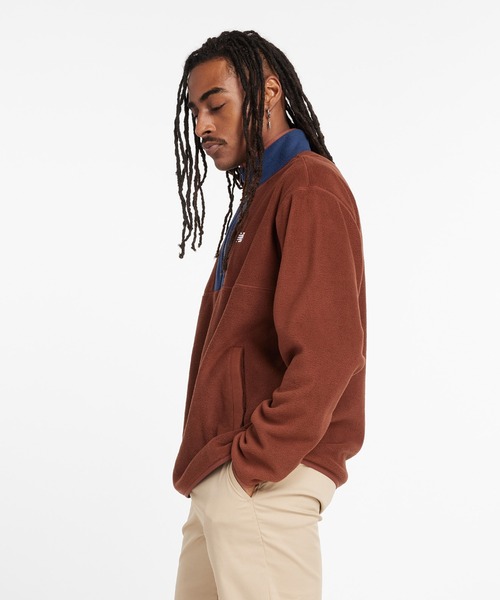 NEW BALANCE(ニューバランス)の「フリースクオータージップトップ(その他トップス・メンズ・ブラック/ネイビー/ブラウン・SMALL/MEDIUM/LARGE/X-LARGE/XX-LARGE)」の9枚目の写真