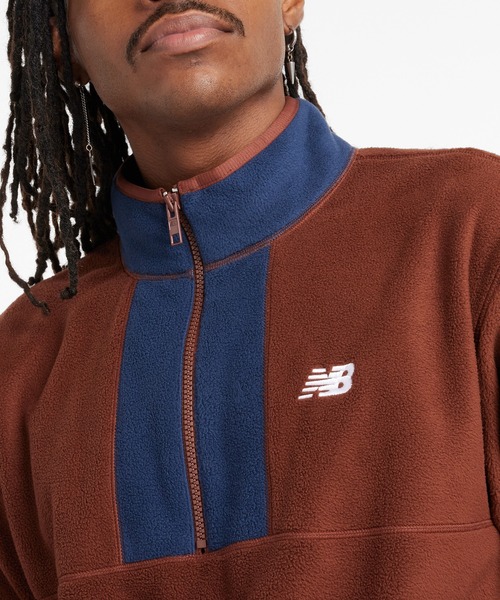 NEW BALANCE(ニューバランス)の「フリースクオータージップトップ(その他トップス・メンズ・ブラック/ネイビー/ブラウン・SMALL/MEDIUM/LARGE/X-LARGE/XX-LARGE)」の11枚目の写真