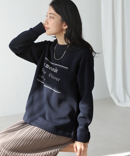 Bou Jeloud(ブージュルード)の「裏起毛ロゴチュニック(スウェット・レディース・ネイビー/アイボリー/チャコールグレー/ブルー・FREE)」の19枚目の写真
