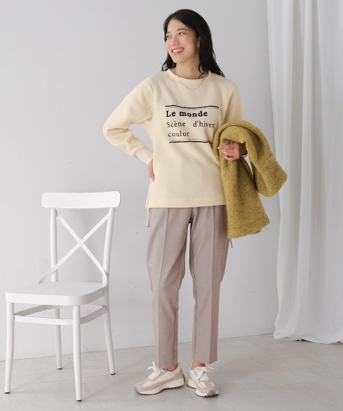 Bou Jeloud(ブージュルード)の「裏起毛ロゴチュニック(スウェット・レディース・ネイビー/アイボリー/チャコールグレー/ブルー・FREE)」の7枚目の写真