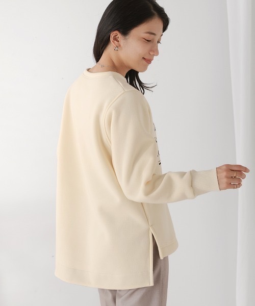 Bou Jeloud(ブージュルード)の「裏起毛ロゴチュニック(スウェット・レディース・ネイビー/アイボリー/チャコールグレー/ブルー・FREE)」の9枚目の写真