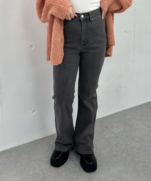 archives（アルシーヴ）の「タイトフレアデニム（デニムパンツ・レディース・グレー/ブルー・SMALL/MEDIUM）」の5枚目の写真