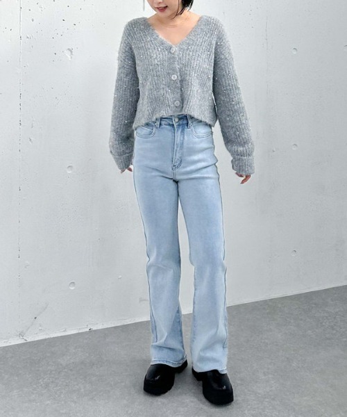 archives（アルシーヴ）の「タイトフレアデニム（デニムパンツ・レディース・グレー/ブルー・SMALL/MEDIUM）」の18枚目の写真