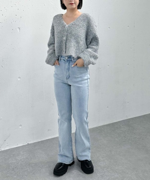 archives（アルシーヴ）の「タイトフレアデニム（デニムパンツ・レディース・グレー/ブルー・SMALL/MEDIUM）」の19枚目の写真