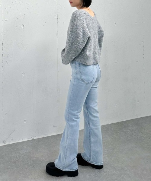 archives（アルシーヴ）の「タイトフレアデニム（デニムパンツ・レディース・グレー/ブルー・SMALL/MEDIUM）」の20枚目の写真