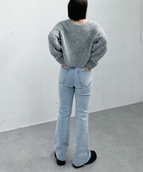 archives（アルシーヴ）の「タイトフレアデニム（デニムパンツ・レディース・グレー/ブルー・SMALL/MEDIUM）」の21枚目の写真