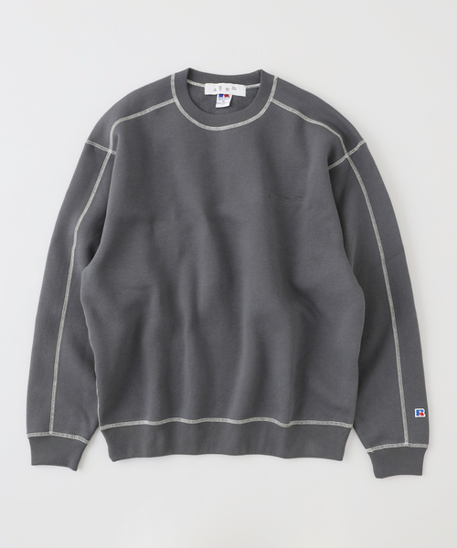 bal(バル)の「【BAL × RUSSELL ATHLETIC】HEAVY COTTON CREW(スウェット・メンズ・アイボリー/チャコールグレー・3/2)」の2枚目の写真