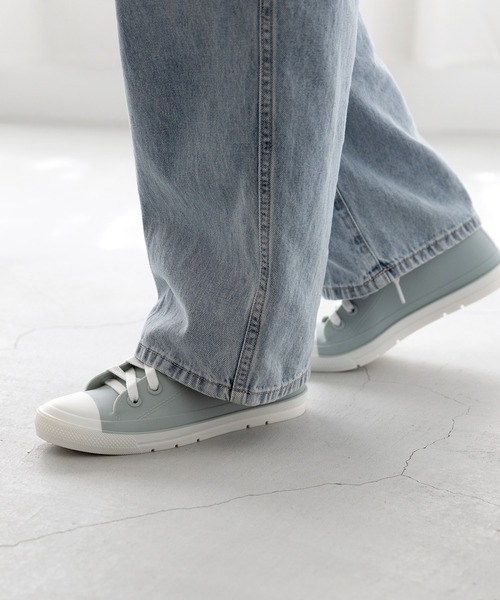moz(モズ)の「moz モズ ハイカット レイン スニーカー(レインシューズ・レディース・グレー/サックスブルー/ブラック×ホワイト/ベージュ・S/M/L/LL)」の18枚目の写真