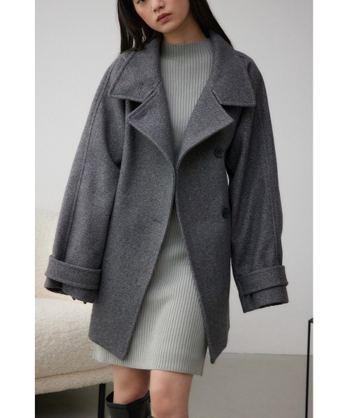 スタンドカラーウォッシャブルミディコート AZUL by moussy（アズールバイマウジー）の「スタンドカラー