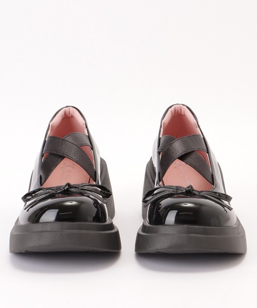 セール】クロス ストラップ 厚底 リボン パンプス（パンプス）｜Lace