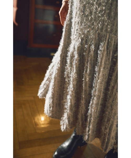 ベロアラメフリンジギャザースカート（スカート）｜&. NOSTALGIA（アンドドットノスタルジア）