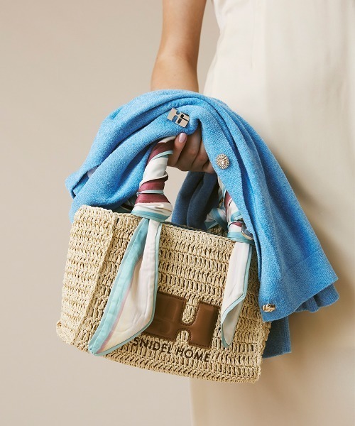 snidelホーム スナイデル ヴィンテージライクペーパーヤーンバッグ