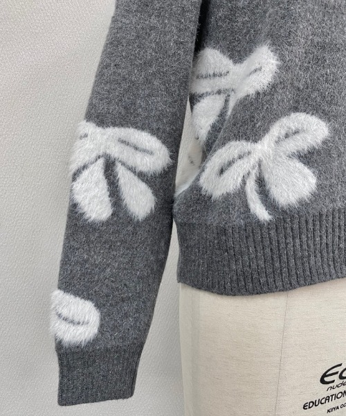 セール】リボン柄モックネックニット（ニット/セーター）｜LADY LIKE