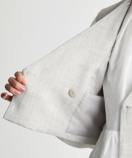 THE SHOP TK (ザ ショップ ティーケー )の「◆【セットアップ可/ONOFF活躍】カルゼショートジレ/洗える(ベスト・レディース・ナチュラル/ネイビー・12/13)」の7枚目の写真