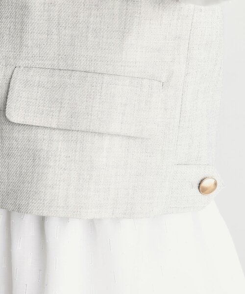THE SHOP TK (ザ ショップ ティーケー )の「◆【セットアップ可/ONOFF活躍】カルゼショートジレ/洗える(ベスト・レディース・ナチュラル/ネイビー・12/13)」の19枚目の写真