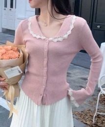 lace tight knit tops