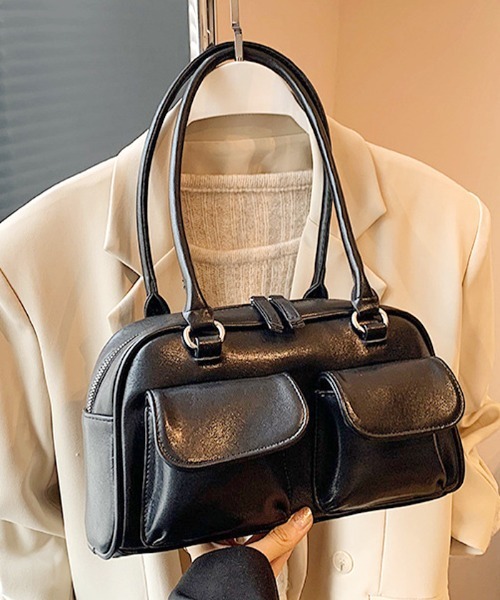 Futier land（フューティアランド）の「ダブルポケットハンドバッグ（ハンドバッグ・レディース・ブラウン/レッド/ブラック・FREE）」の11枚目の写真