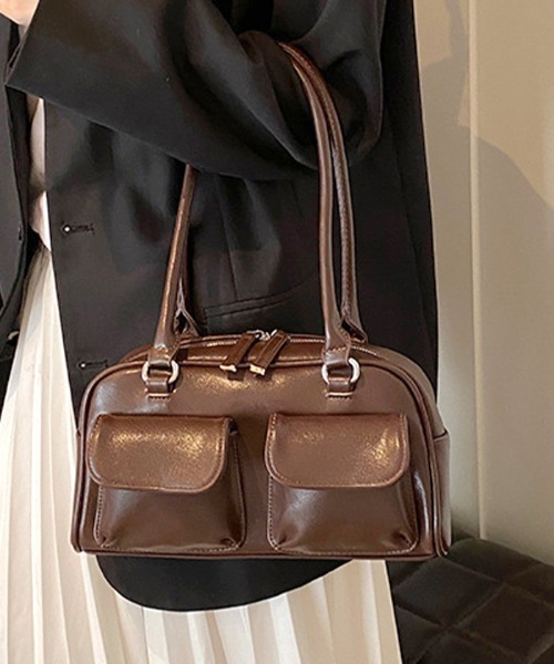 Futier land（フューティアランド）の「ダブルポケットハンドバッグ（ハンドバッグ・レディース・ブラウン/レッド/ブラック・FREE）」の18枚目の写真