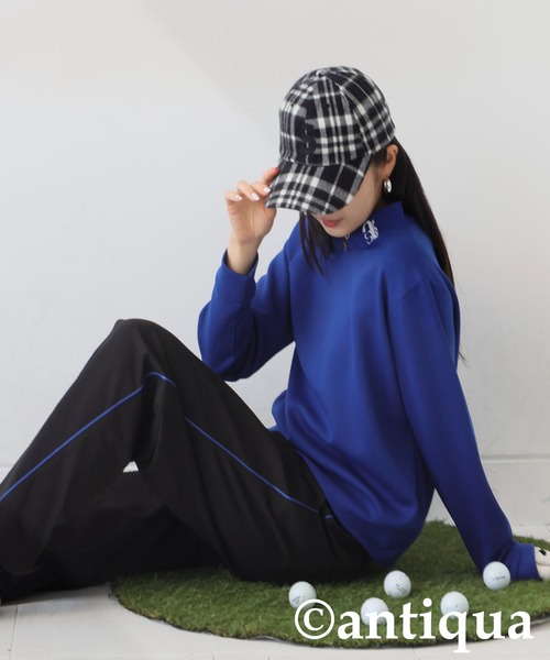 antiqua(アンティカ)の「【STCH】ロゴカラースキームトップス(Tシャツ/カットソー・レディース・ブラック/ブルー/グレー・ONESIZE)」の11枚目の写真