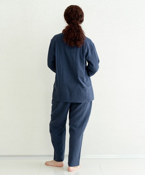 ルームウェア・パジャマ reo. セール】【着る保湿クリーム】前開きテーラースリーピングウェア