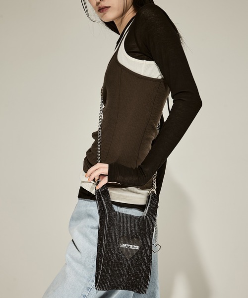 LASTFRAME × Basics ショルダーバッグ 黒 美品！ BASICKS/ベーシックス】別注 LASTFRAME×BASICKS KIRAKIRA BAG