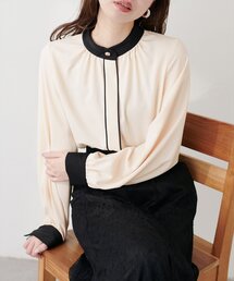 natural couture | バイカラーデザイン釦ブラウス(シャツ/ブラウス)