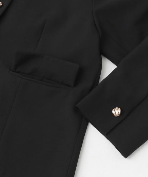 URBAN RESEARCH ROSSO WOMEN（アーバンリサーチ　ロッソ）の「CHIGNON　ラウンドヘムジャケット（ノーカラージャケット・レディース・ブラック・FREE）」の5枚目の写真