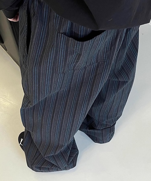 B.R.U（ブル）の「マルチストライプワイドリラックスパンツ（その他パンツ・メンズ・ネイビー/チャコールグレー・FREE）」の17枚目の写真