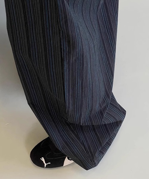 B.R.U（ブル）の「マルチストライプワイドリラックスパンツ（その他パンツ・メンズ・ネイビー/チャコールグレー・FREE）」の16枚目の写真