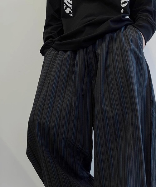B.R.U（ブル）の「マルチストライプワイドリラックスパンツ（その他パンツ・メンズ・ネイビー/チャコールグレー・FREE）」の13枚目の写真