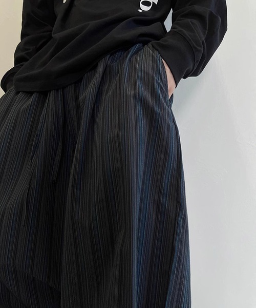 B.R.U（ブル）の「マルチストライプワイドリラックスパンツ（その他パンツ・メンズ・ネイビー/チャコールグレー・FREE）」の14枚目の写真