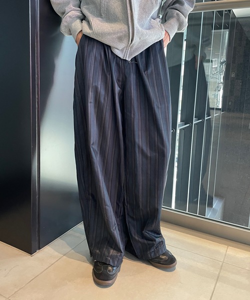 B.R.U（ブル）の「マルチストライプワイドリラックスパンツ（その他パンツ・メンズ・ネイビー/チャコールグレー・FREE）」の20枚目の写真