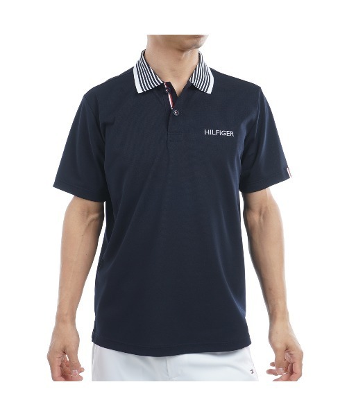TOMMY HILFIGER GOLF（トミー ヒルフィガー ゴルフ）の「ｶﾗｰ杢鹿の子 半袖ﾎﾟﾛｼｬﾂ（ポロシャツ・メンズ・ホワイト/ネイビー/オリーブ/サックスブルー/グレー・L/M/LL/3L）」の4枚目の写真