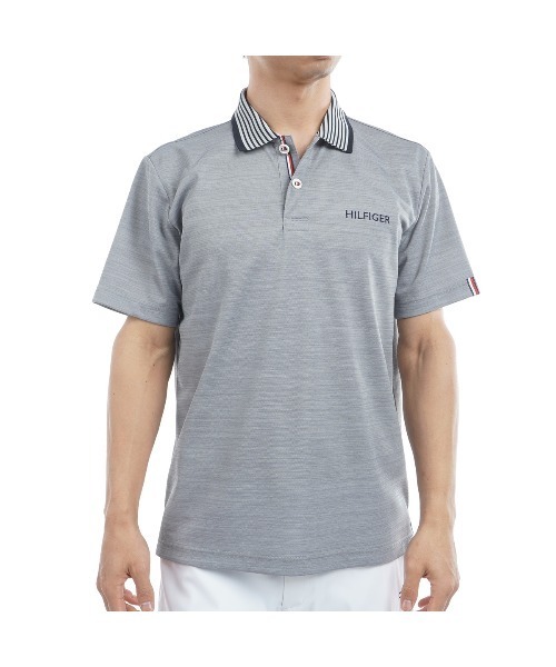 TOMMY HILFIGER GOLF（トミー ヒルフィガー ゴルフ）の「ｶﾗｰ杢鹿の子 半袖ﾎﾟﾛｼｬﾂ（ポロシャツ・メンズ・ホワイト/ネイビー/オリーブ/サックスブルー/グレー・L/M/LL/3L）」の2枚目の写真