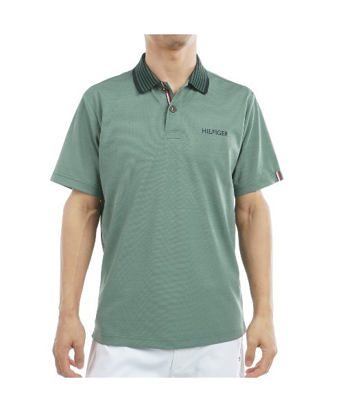 TOMMY HILFIGER GOLF（トミー ヒルフィガー ゴルフ）の「ｶﾗｰ杢鹿の子 半袖ﾎﾟﾛｼｬﾂ（ポロシャツ・メンズ・ホワイト/ネイビー/オリーブ/サックスブルー/グレー・L/M/LL/3L）」の3枚目の写真