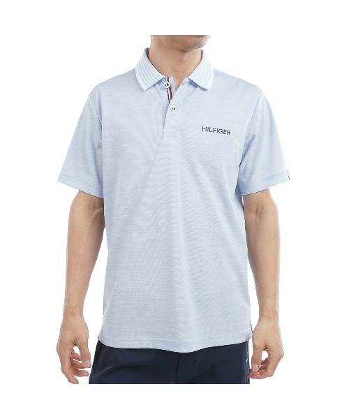TOMMY HILFIGER GOLF（トミー ヒルフィガー ゴルフ）の「ｶﾗｰ杢鹿の子 半袖ﾎﾟﾛｼｬﾂ（ポロシャツ・メンズ・ホワイト/ネイビー/オリーブ/サックスブルー/グレー・L/M/LL/3L）」の5枚目の写真